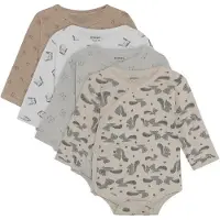 Pippi Baby Wickel Bodys l/ä - 4er-Pack - Regentag - - 56 - Body L/Ä