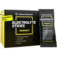 Natural Elements Elektrolyte Sticks Workout - Zitrone zur besseren Aufnahmen für Sport & Erholung 110 g Pulver