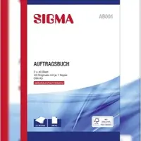 Sigma AB001 Auftragsbuch, selbstdurchschreibend, 2x40 Blatt, A5, 5 Stück