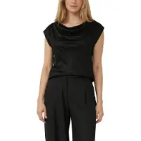 s.Oliver Black Label Wasserfallshirt mit Wasserfall-Kragen und aus reiner Viskose