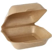 Papstar Hamburger Boxen groß mit Klappdeckel beige 125 Stück 1er Pack