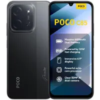 Xiaomi POCO C85 Smartphone 6+128 GB, 6,9-Zoll-Display mit 120 Hz, MediaTek Helio G81-Ultra, 50-MP-AI-Doppelkamera, 6000-mAh-Akku, Schwarz