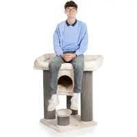 Canadian Cat Company CALGARY | Kratzbaum, Liegestuhl, Katzenspielplatz | | 96 x 60 x 96 cm | vanille