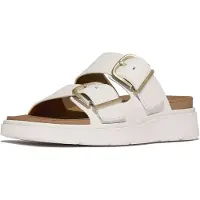 FitFlop Gen-FF Zwei-Riemen Leder Damen Urban White Sandalen