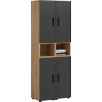 Xonox Wohnkombination The One 3 | 6-teilig | Artisan Oak / Basalt grau ohne