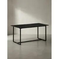 KADIMA DESIGN Esszimmertisch 180x90x76 cm Küchentisch Schwarz in Marmor-Optik Modern, Esstisch Groß, Speisetisch Rechteckig, Tisch Esszimmer mit Metallbeinen
