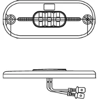 Hella VALUEFIT 2PS 357 009-101 Seitenmarkierungsleuchte - Begrenzungsleuchte - Anhänger - Wohnwagen - LED - 24V - Schraubanschluss/Anbau - Kabel: 150m