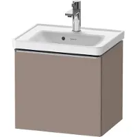 Duravit D-Neo Waschtischunterbau wandhängend, 484x440x372mm, 1 Auszug, mit Griff Edelstahl gebürstet, DE4248070430000, Farbe: Basalt Matt Dekor