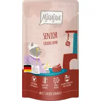 MjAMjAM Nassfutter - Quetschbeutel Senior Cat - Rind - 12 x 125 g