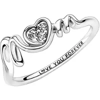 Pandora 191149C01-50 Mum Pavé Herz Ring - Sterling Silber Zirkonia - Gr. 50