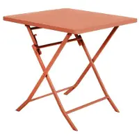 Hespéride Quadratischer klappbarer gartentisch "greensboro" bernsteinfarben 2-sitzer aus epoxybehandeltem stahl -