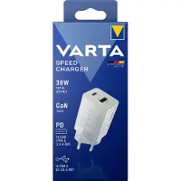 Varta Speed Charger 38w Gan Pd Usb-c 20w + Usb-a 18w Usb-a-und Usb-c-wandladegerät