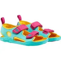 Affenzahn - Eule Sandalen für Kinder, Chamude, Ausschnitt PP15091 (30 EU) (Petrol/Gelb/Pink)