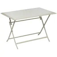Hespéride Quadratischer klappbarer gartentisch "azua" lehm 4-sitzer aus epoxybehandeltem aluminium -