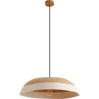 LINDBY Caliva Hängeleuchte, Ø 60 cm, beige/weiß, Hanfseil - , Caliva, Beige, für Esszimmer, Stoff / Textil, Modern