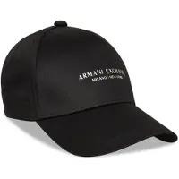 Armani Exchange für Herren. XM001694AF15502UC001 Kappe mit Schirm mit schwarzem New York Logo (OSFA), Lässig, Baumwolle