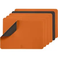Bjorn 6er-Set: Tischsets in Orange/ Braun - (L)44,5 x (B)30 cm - onesize