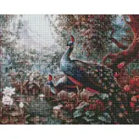 Ideyka Diamantmosaik - Märchenhafte Pfaue 40x50cm