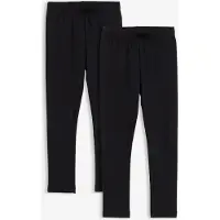 Bonprix Thermoleggings , Mädchen, Gr. 92/98, N-Gr, schwarz, Obermaterial: 95% Baumwolle, 5% Elasthan, lang, Hosen Thermoleggings, für Kinder, mit Gummizug