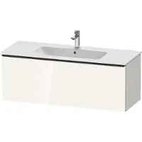 Duravit D-Neo Waschtischunterbau wandhängend, 1210x440x462mm, 1 Auszug, mit Griff Diamantschwarz, DE42640BD220000, Farbe: Weiß Hochglanz Dekor