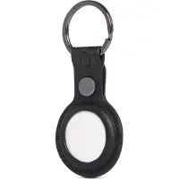 Decoded Leather Keychain für das Apple AirTag - Schwarz