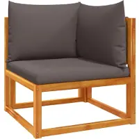 vidaXL Gartensofa-Ecke mit Kissen Holz Akazie & Seil