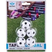 Angel Sports Tischfußball-Ballset Schwarz/Weiß - 5 Stück