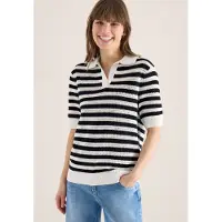 Cecil Kurzarmpullover in Mesh-Qualität