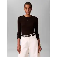 Calvin Klein Bluse LV047E205G Schwarz Slim Fit