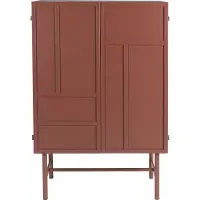 Housecraft living Davis Kast aus Metall in Braun/Rot
