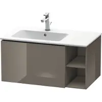 Duravit L-Cube Waschtischunterbau wandhängend, 1 Auszug, Regalelement seitlich, Becken links, 820x400x481mm, LC619108989