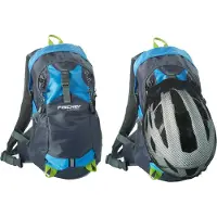 Fischer Fahrrad - Rucksack mit Helmnetz blau
