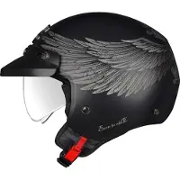 NEXX Helmet Y.10 Eagle Rider Black-Grey Matt (56-S)