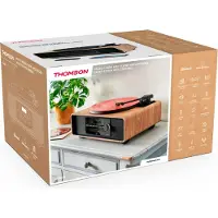 Thomson Mic300tt Mikro-HiFi-System 60W mit integriertem Plattenspieler, Bluetooth 5.0, CD-Player, FM-Radio, USB-MP3-Player