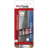 Pentel Permanent-Marker N60, Keilspitze, 4er Etui, sortiert