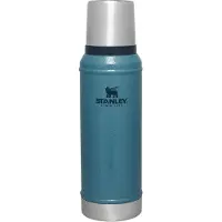 Stanley The Legendary Classic Bottle 1QT, Hammertone Lake 10-11346-094 Thermosflasche mit Deckel und Becher, 940 ml