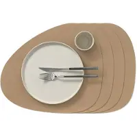 Lind DNA Tischset Curve L Nupo Nougat (4er Set)-37 x 44 cm