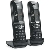 Gigaset COMFORT 550HX Duo, Analoges/DECT-Telefon, Kabelloses Mobilteil, Freisprecheinrichtung, 200 Eintragungen, Anrufer-Identifikation, Schwarz