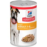 Hill's Pet Nutrition Science Plan Adult Light Medium Hundefutter - Dosen - Huhn - 12 x 370 g