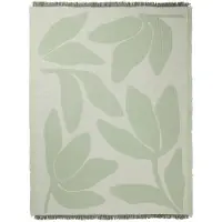 Broste Copenhagen - Herbert Überwurfecke, 130 x 180 cm, sage green / off white