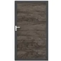 MR-Zaun Nova PVC Tor Universal-DIN einflügelig, ohne Torpfosten, Monument Oak