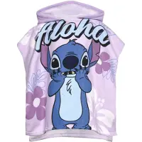 Lilo & Stitch Kinder Badeponcho mit Kapuze 55x110 cm in Lila | Gr.: onesize