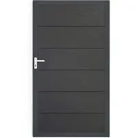MR-Zaun Nova PVC Tor Universal-DIN einflügelig, ohne Torpfosten, Anthrazit