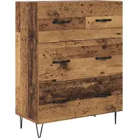 vidaXL Highboard Altholz 69,5 x 34 x 180 cm Holzwerkstoff