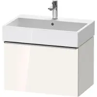Duravit D-Neo Waschtischunterbau wandhängend, 684x440x442mm, 1 Auszug, mit Griff Edelstahl gebürstet, DE4272070220000, Farbe: Weiß Hochglanz Dekor