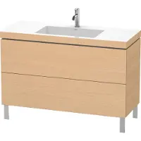 Duravit L-Cube c-bonded Set stehend, 2 Schubkästen, ohne Überlauf, 1 Hahnloch, 1200x698x480mm, LC6939O3030