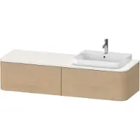Duravit Happy D.2 Plus Konsolenwaschtischunterbau wandhängend, 1600x550 mm, 2 Auszüge, für Aufsatzbecken Position rechts, HP4944R71710010