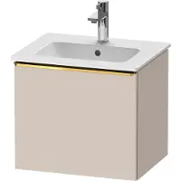 Duravit D-Neo Waschtischunterbau wandhängend, 510x440x402mm, 1 Auszug, mit Griff Gold poliert, DE4260034910000, Farbe: Taupe Matt Dekor