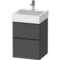 Duravit Waschtischunterschrank D-Neo 48,4x44,2cm, sw/Grap m, 1 Kast, 1 Ausz.