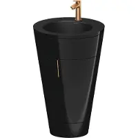 Duravit S19514O04400000 Starck 1,c-bonded Set Bds,Schwarz Hgl